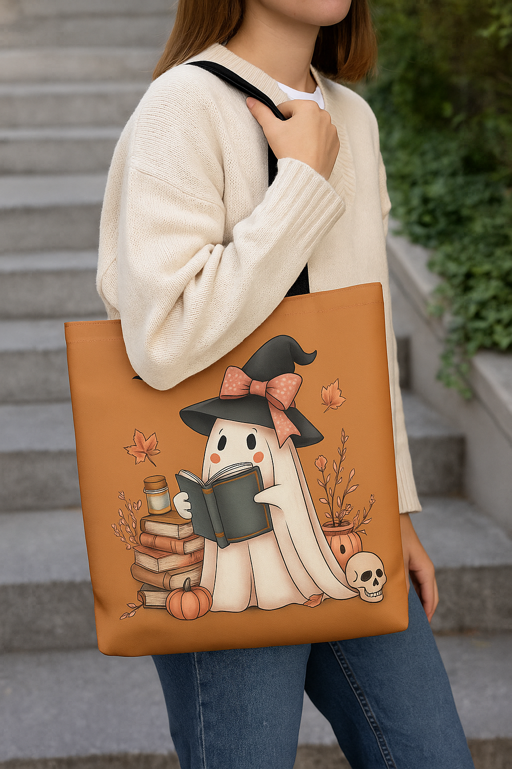 Ghost Witch Tote Bag