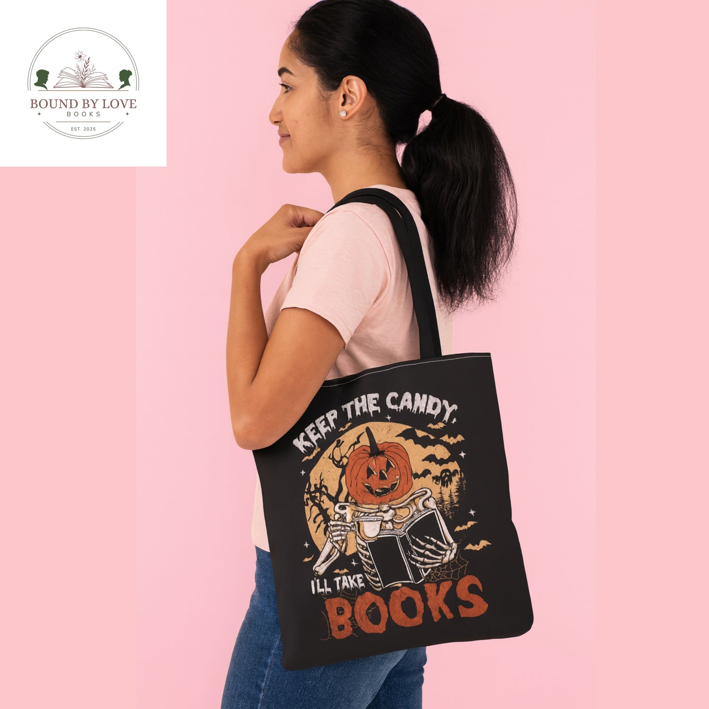 Keep The Candy, ill take books tote (large)