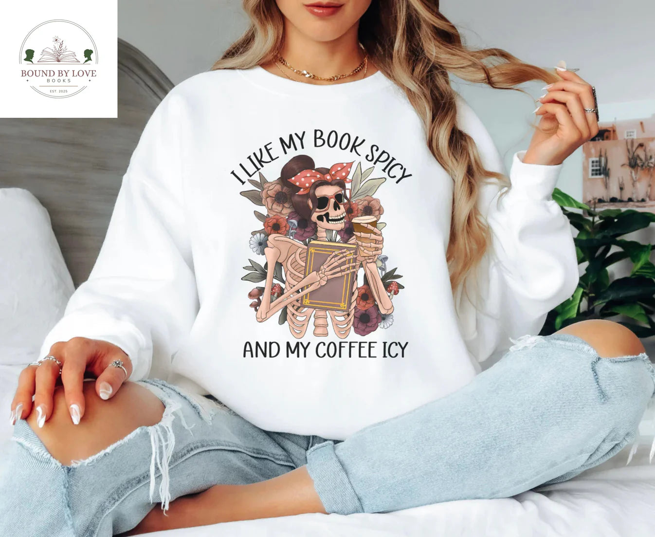 I Like My Books Spicy And My Coffee Icy Sweater