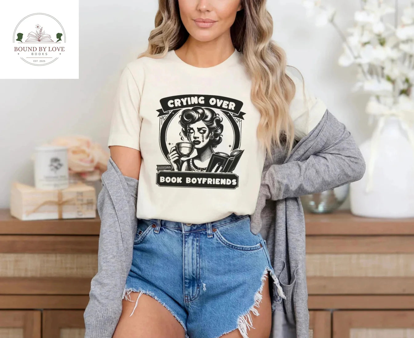Crying Over Book Boyfriends Tee