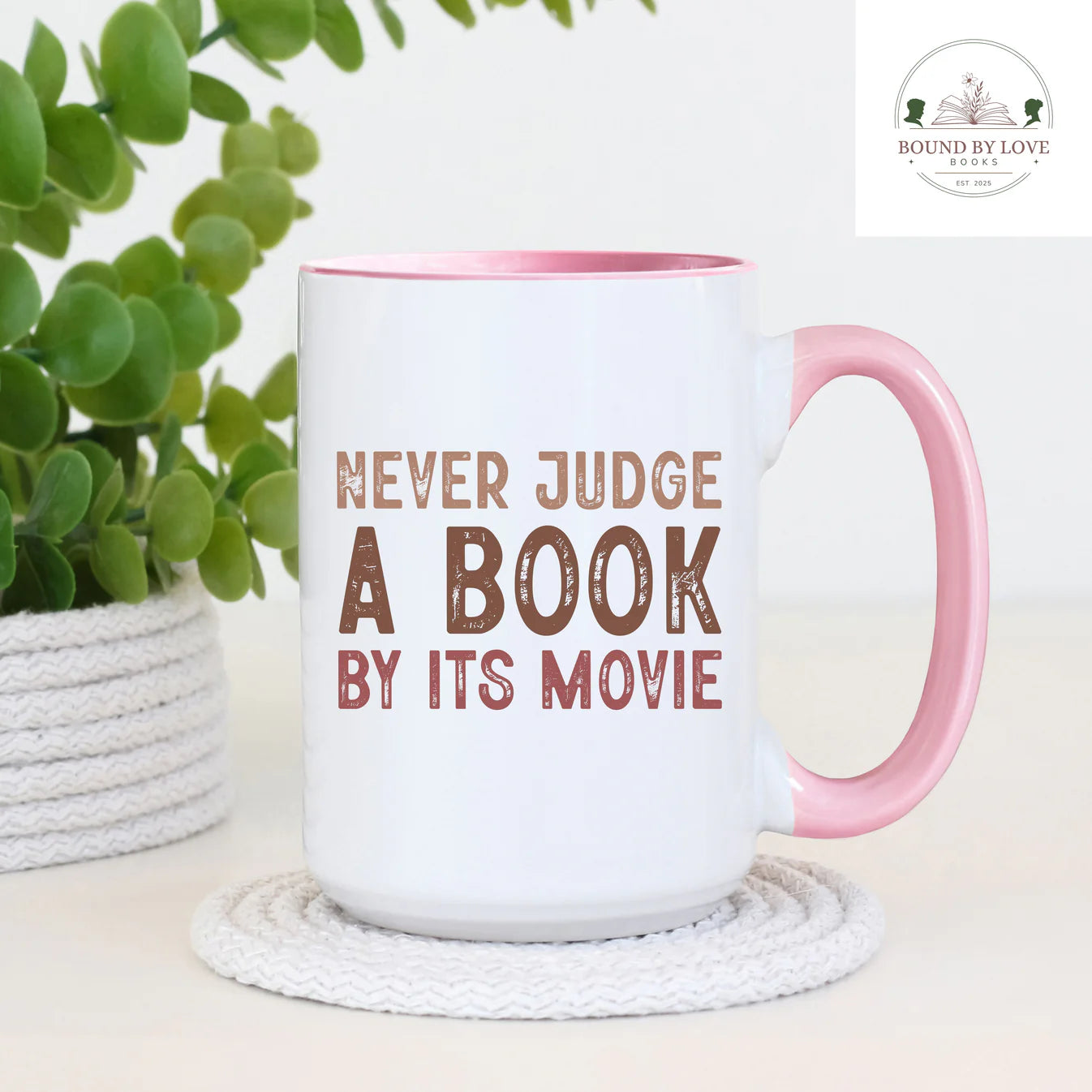 Never Judge A Book By It's Movie Mug, 15oz