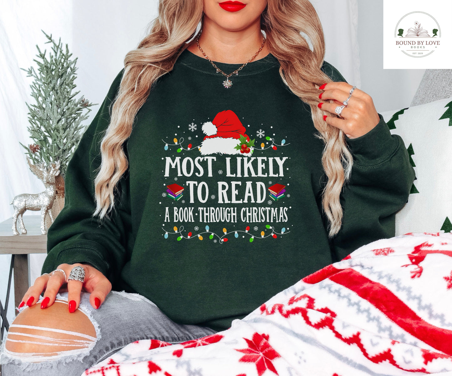 Most Likely To Read Through Christmas Crewneck