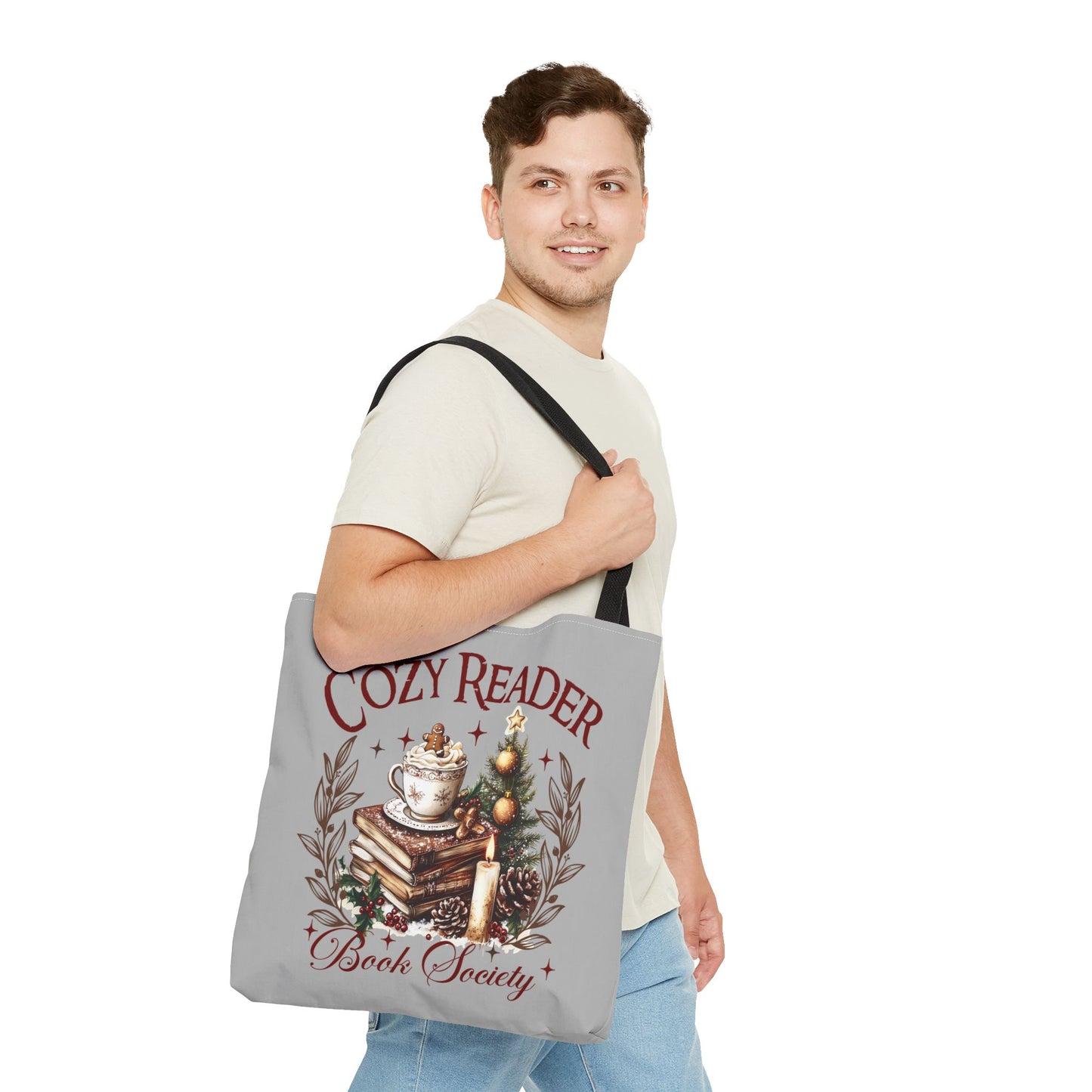 Cozy Reader Book Society Tote 18x18
