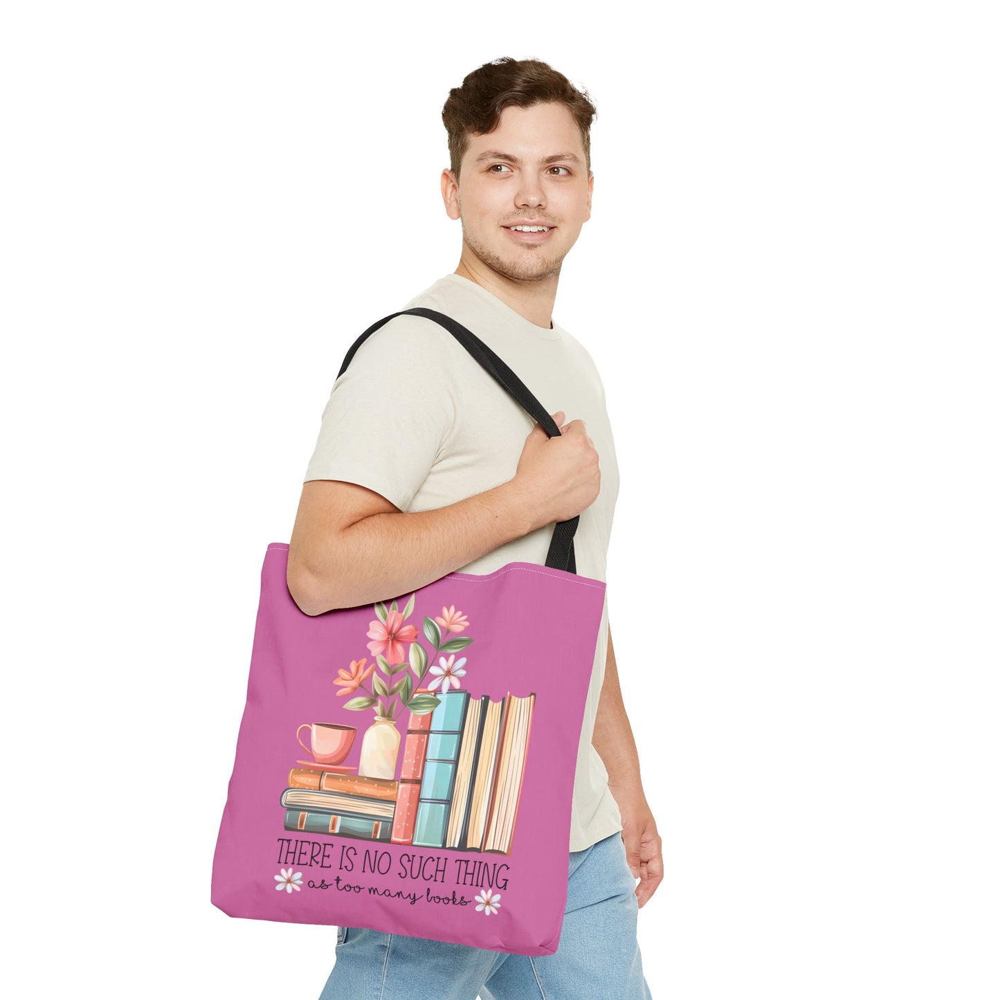 No Such Thing As Too Many books Tote
