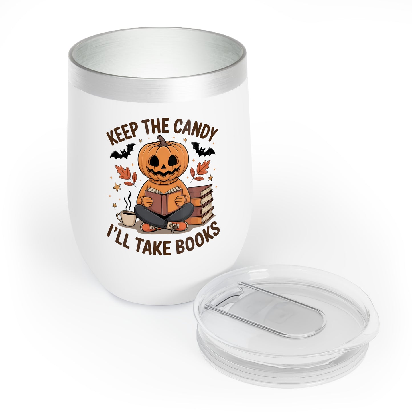 Keep The Candy I'll Take Books Wine Tumbler