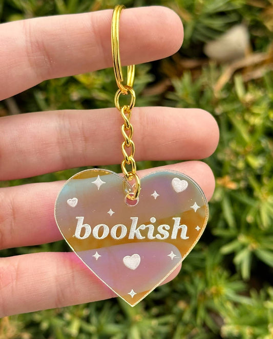 Bookish Iridescent Acrylic Keychain