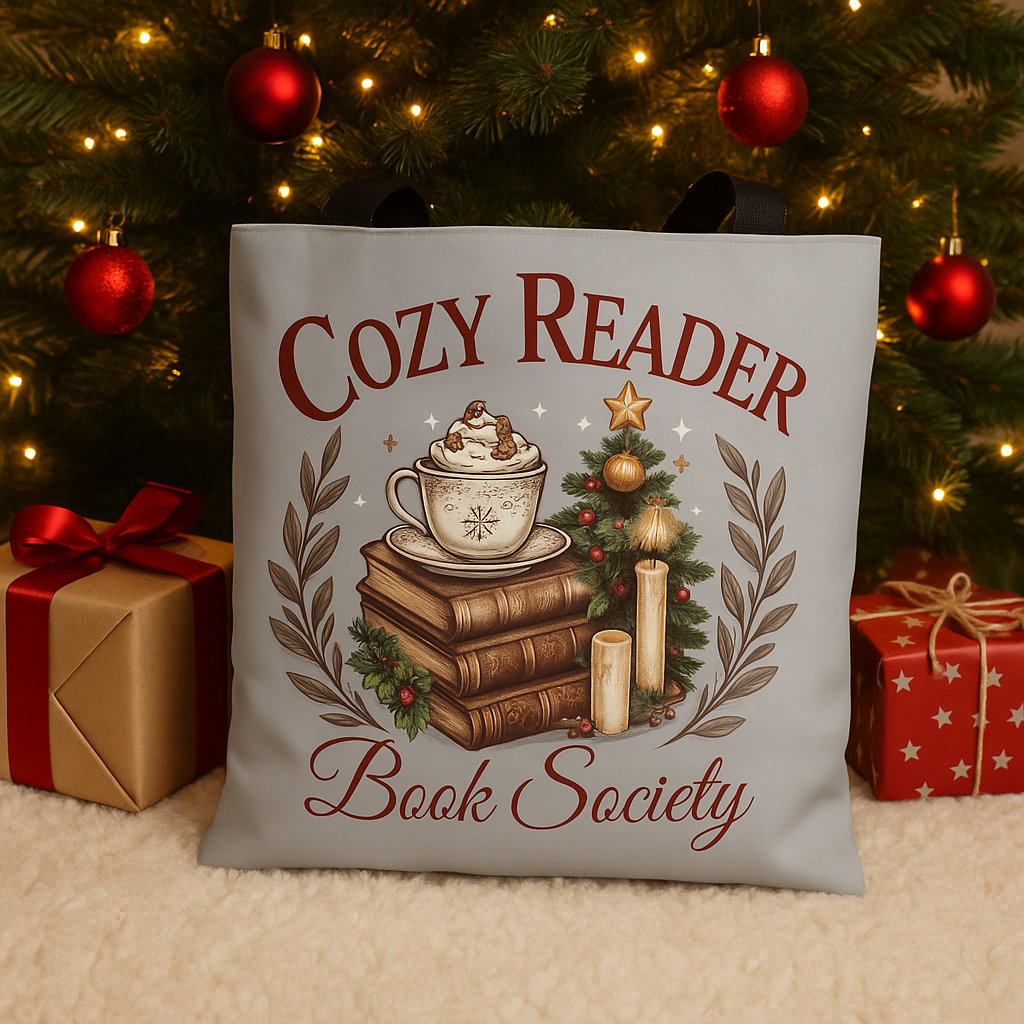 Cozy Reader Book Society Tote 18x18