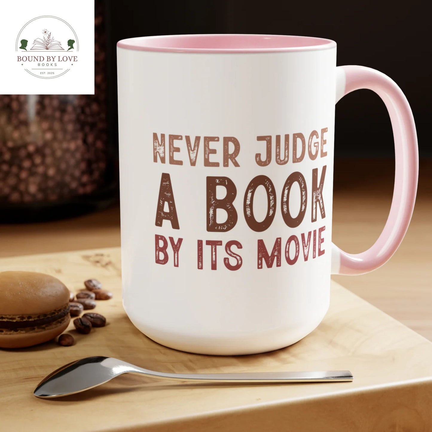 Never Judge A Book By It's Movie Mug, 15oz