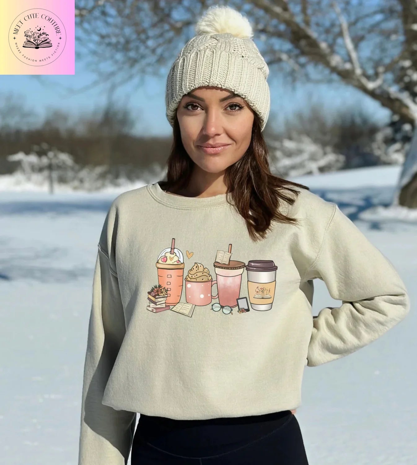 Book Latte Sweater