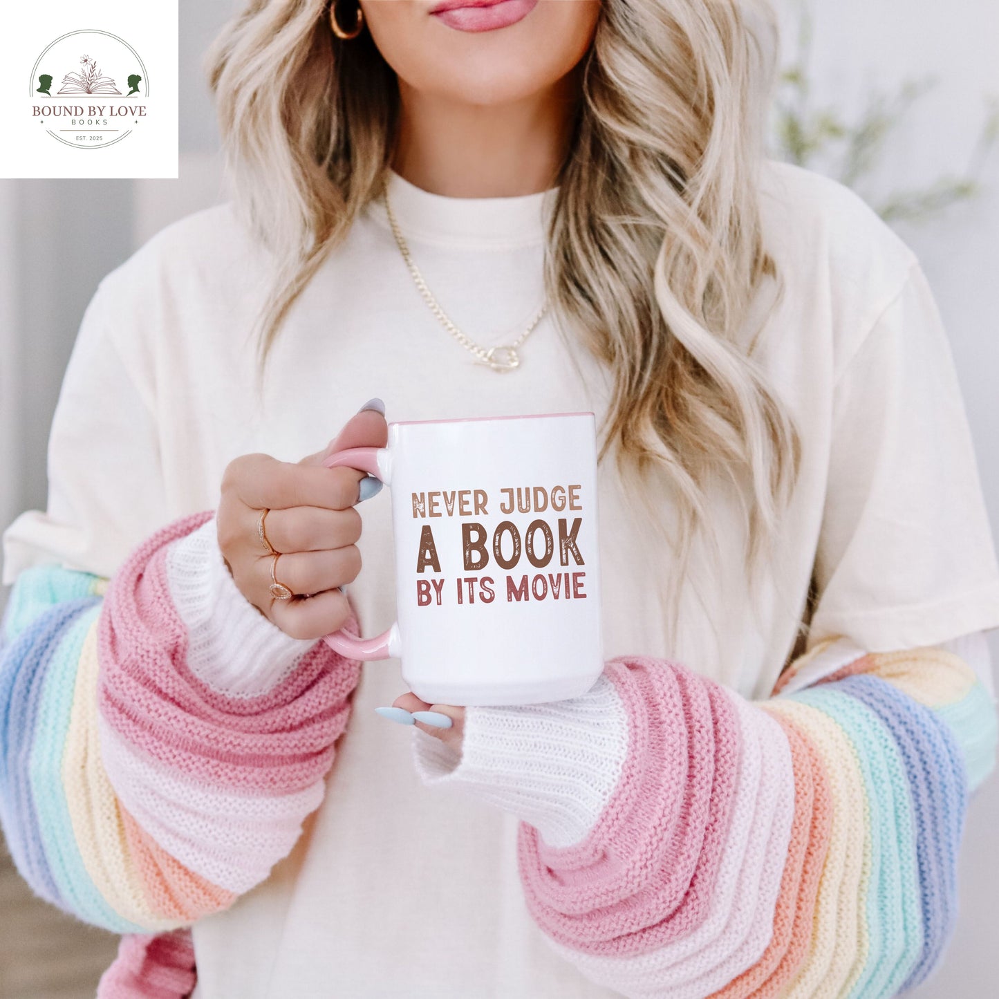 Never Judge A Book By It's Movie Mug, 15oz