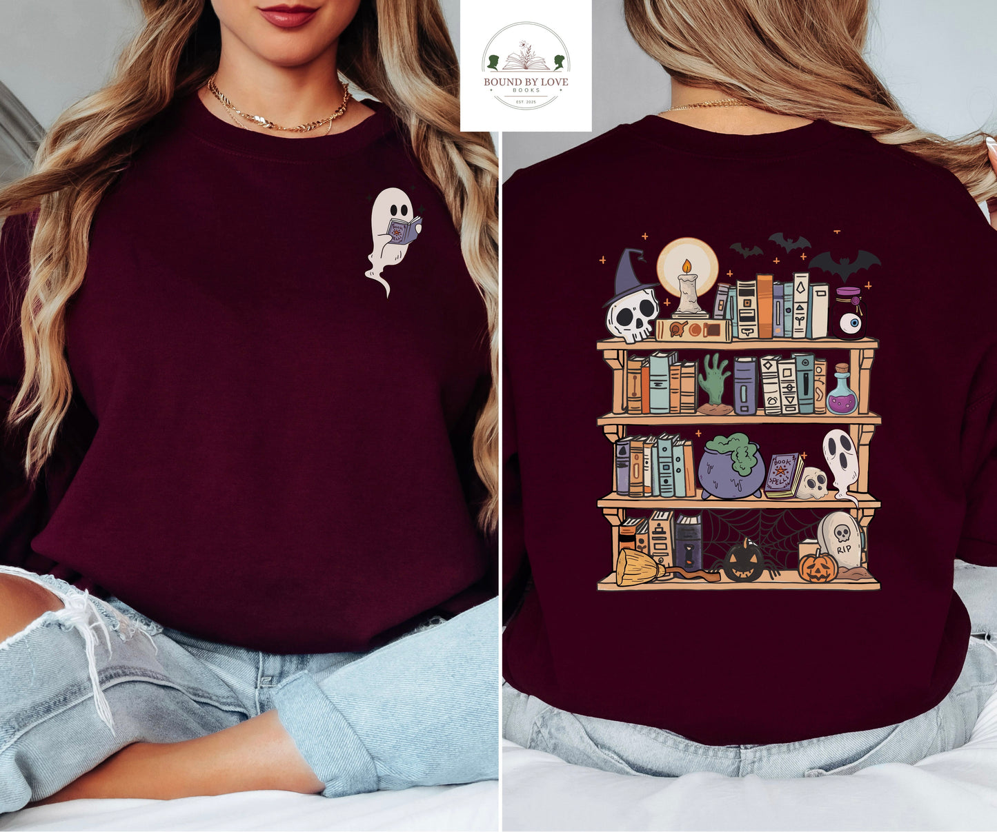Halloween Bookshelf Crewneck