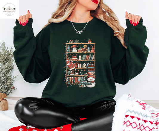 Christmas Bookshelf Crewneck