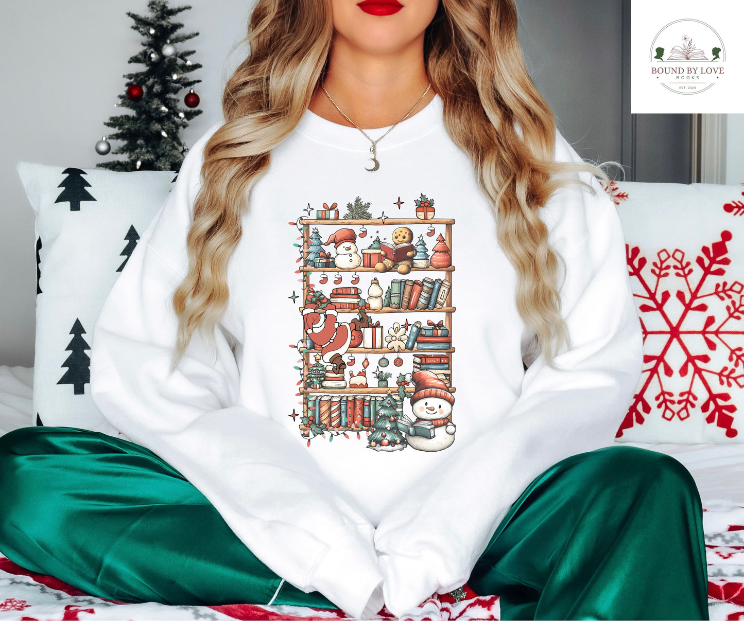 Christmas Bookshelf Crewneck